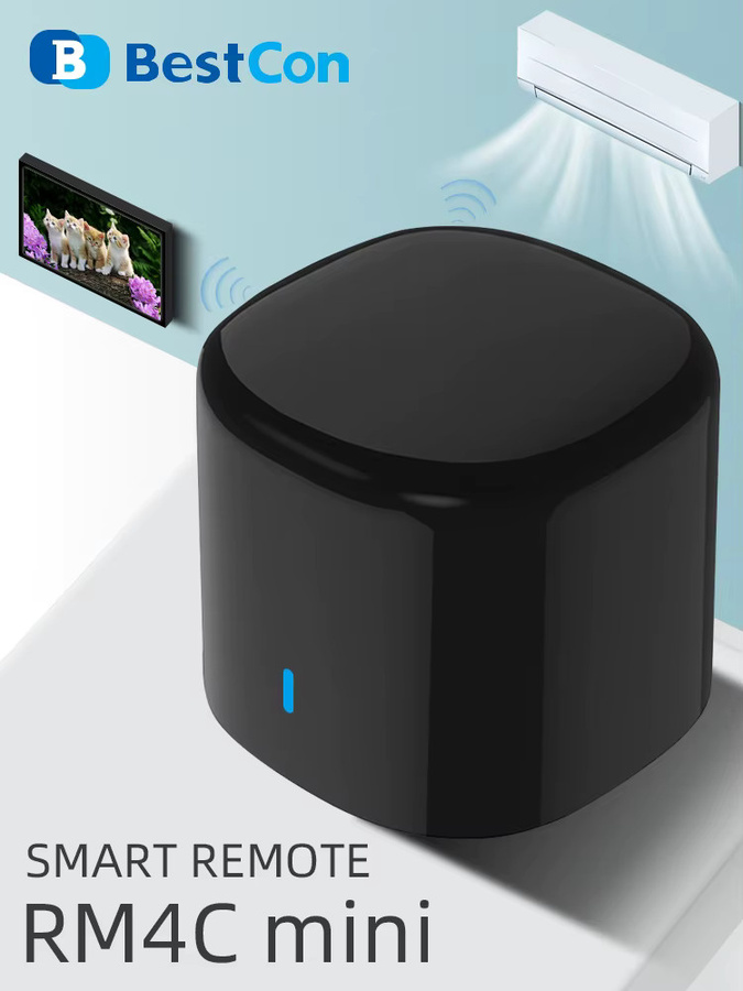BroadLink RM4C Mini Universal IR Fernbedienung Controller WIFI Smart Switch in Schwarz für Alexa und Google Home Assistant - Bild 1