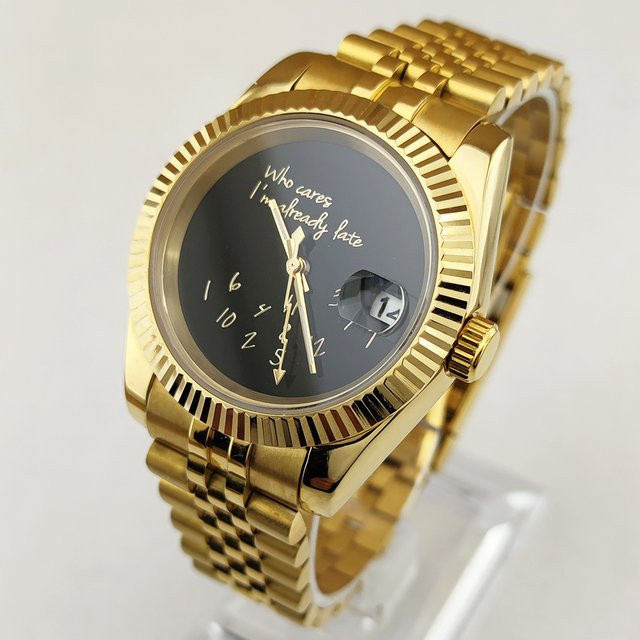 OUMASHI Armbanduhr, Automatik, Edelstahl, Gold, 39 mm, Herren - Bild 1