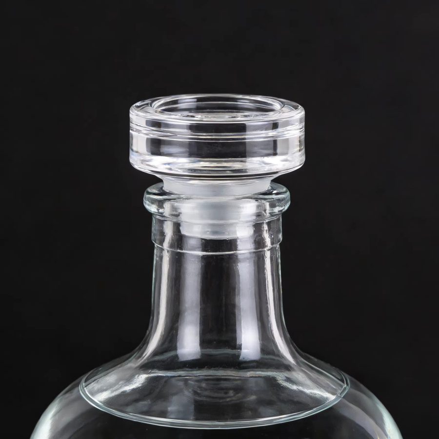 6 Stück luftdichte Glasstopfen für Wodka- und Bierflaschen, transparente Kristall-Getränkeverschlüsse aus Glas, auslaufsicher und dekorativ - Bild 1