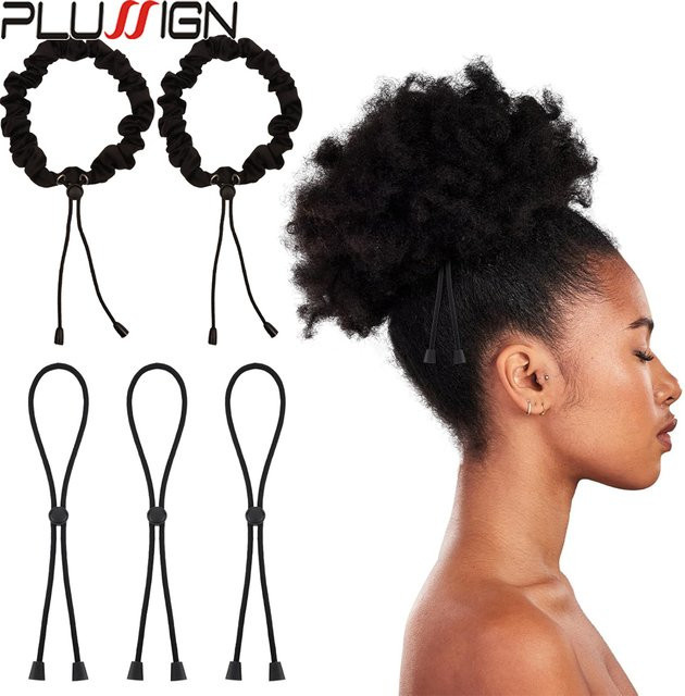 plussign Satin-Scrunchies, 2 Stück, für lockiges Haar, Unisex - Bild 1