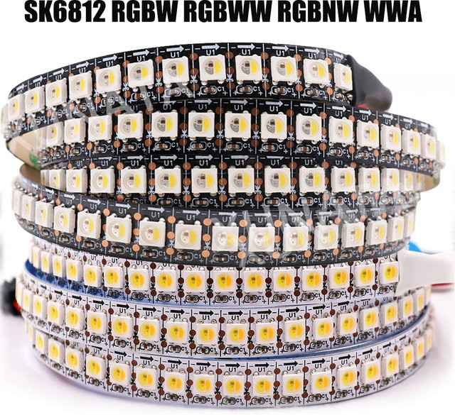 GAHADA SK6812 RGBW LED Streifen 4 in 1 adressierbare SMD Lichtleiste in Multicolour mit 5V DC - Bild 1
