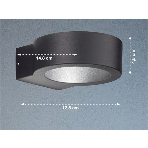 Fischer & Honsel Torres LED-Außenwandleuchte Schwarz mit Up-Down-Lichtfunktion - Bild 5