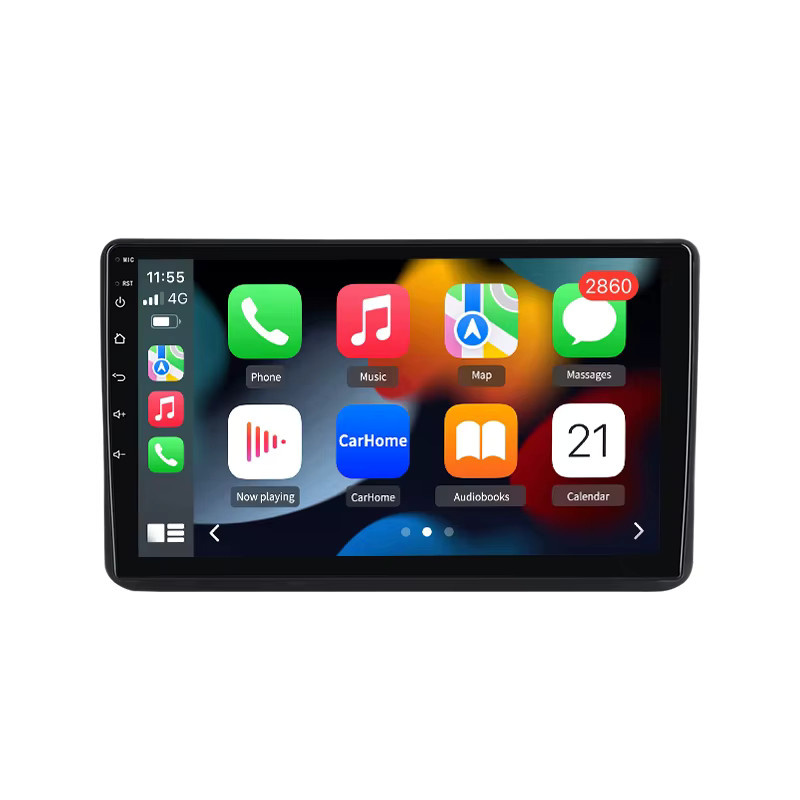 Junsun Android Auto Autoradio für Fiat Panda 2003-2012 und Panda Van 2007 mit 9.0 IPS Touchscreen, Wireless Apple CarPlay und Multimedia Videoplayer, Schwarz, 2 Din - Bild 4