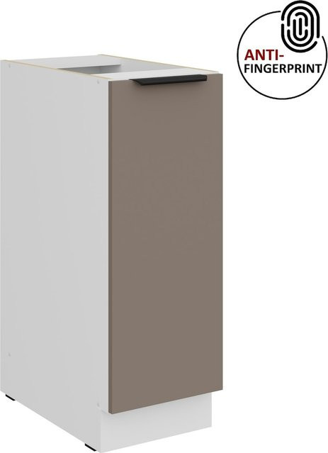Küchen Unterschrank Schrankauszug ARIA Sandgrau matt Anti Fingerprint Breite: 30 cm - Bild 1