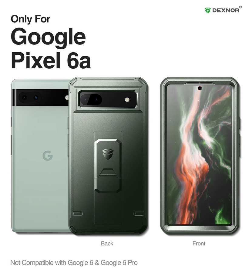 Stoßfeste Militärschutzhülle mit integriertem Displayschutz für Google Pixel 6a in Blau - Bild 6