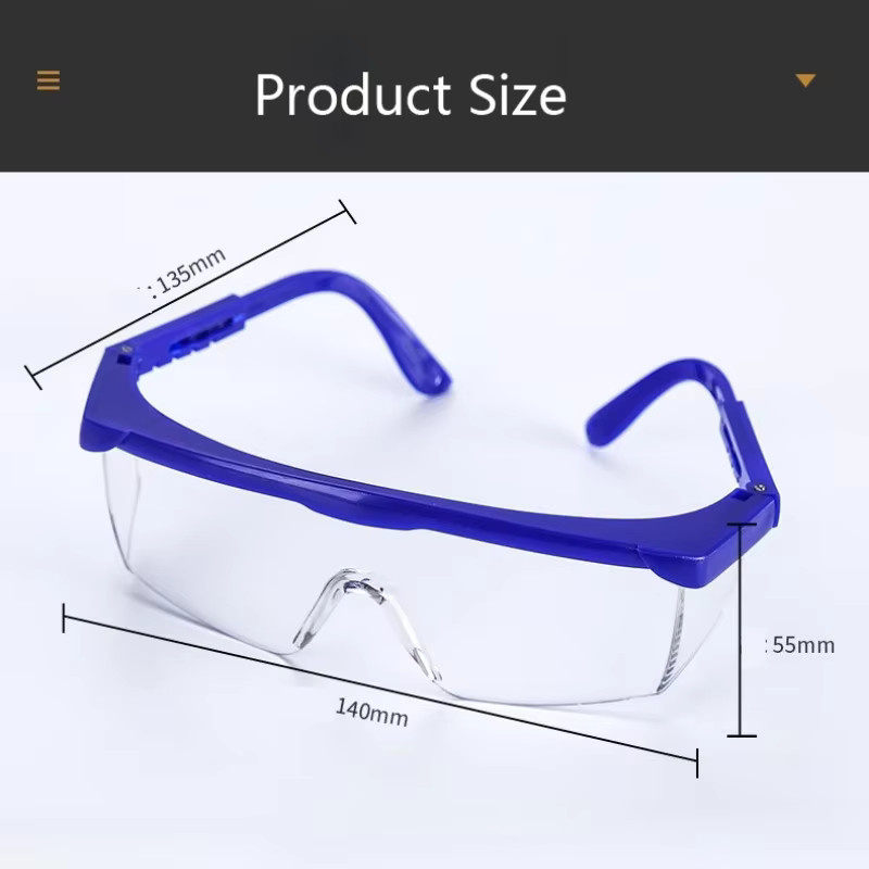 Rexxar Anti-Spritz-Arbeitsschutzbrille in Clear für Labor und Industrie, wind- und staubdichte Augenschutzbrille - Bild 4