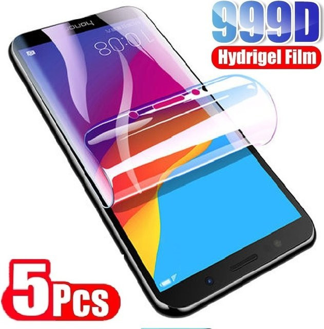 5 Stück Hydrogel Displayschutzfolie für Honor Pro Plus V40 Lite, 5G, 30i, 30s, 20i, 20s, Note 10, 10i, transparent - Bild 1