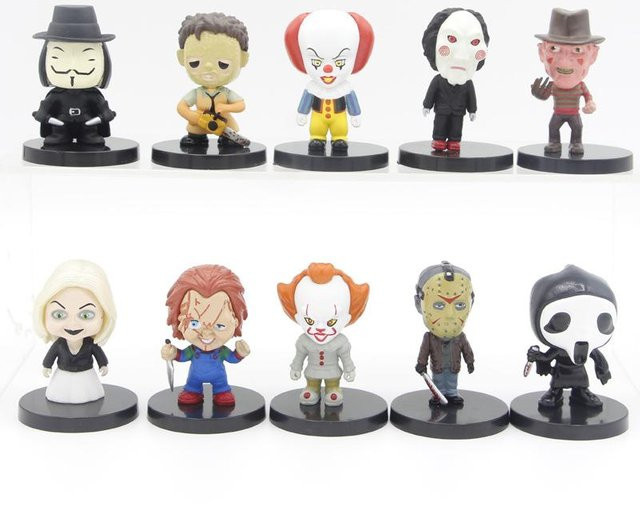Jason Freddy Clown Actionfigur, 10-teiliges Set, grau, ab 14 Jahren - Bild 1