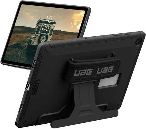 Urban Armor Gear Scout Handstrap & Kickstand Case für Samsung Galaxy Tab A9+ 11 Zoll in Schwarz - Bild 1