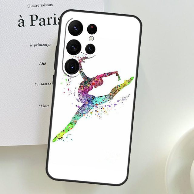 Handyhülle mit Gymnastik Aquarell Druck für Samsung Galaxy S26 Ultra S25 S24 S23 S22 S21 S20 S10 Plus und S25 FE in Multicolour - Bild 1