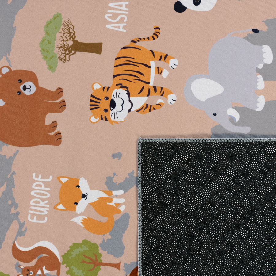 Kinderteppich Bini in Grau und Multicolour mit Tiermotiv, B/B: 140 x 200 cm - Bild 2