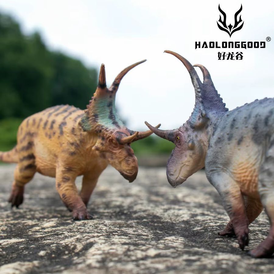 HaoLongGood Diabloceratops Dinosaurier-Modellfigur Valley of the Dragons, 1/35 Maßstab, Multicolor, PVC-Ornament - Bild 2