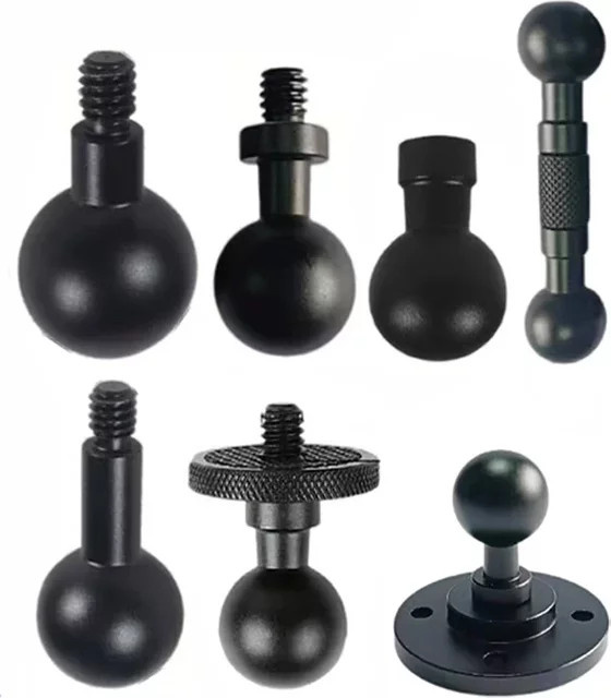 GoPro Kugelkopf-Adapter-Clip in Schwarz: 17 mm Konverter auf 1/4 Zoll Schraubkopf für Action-Kameras und Kameraständer-Zubehör - Bild 1