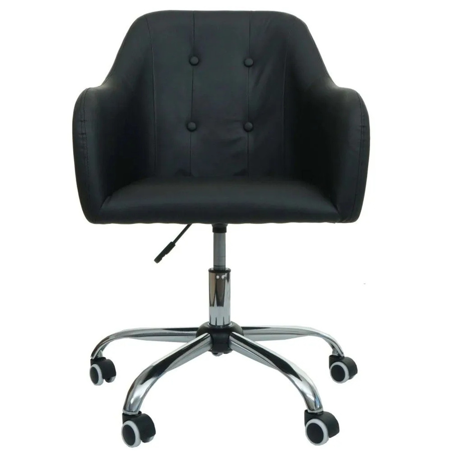 MCW Bürostuhl L92 Drehstuhl mit Armlehnen aus Kunstleder Schwarz B/T/H: 62 x 57 x 120 cm - Bild 2
