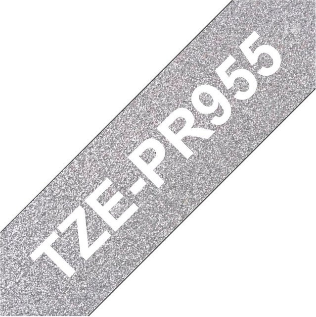 Brother TZe-PR955 Premium Schriftband Silber mit weißer Schrift, Breite: 24 mm, Länge: 8 m - Bild 3