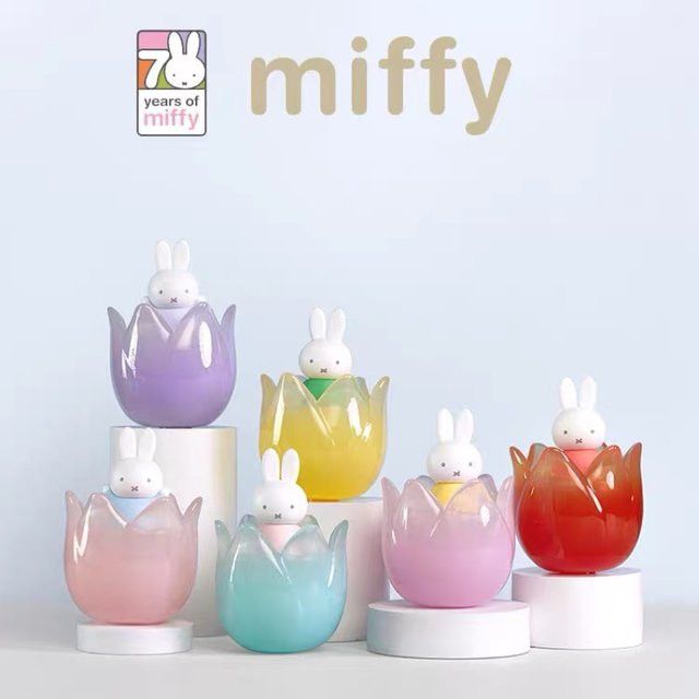 Miffy und Tulpen Serie Blindbox-Spielzeuge von Vipo, Bunte Miffy-Kaninchen-Modellfiguren zur Schreibtischdekoration für Kinder, Multicolor - Bild 1