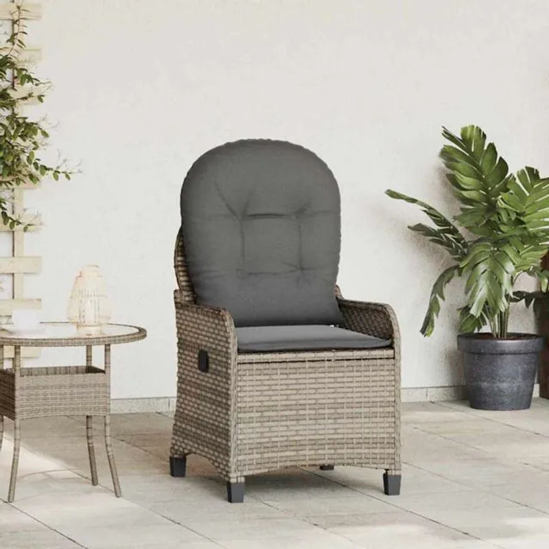 Modern Relaxsessel von vidaxl aus Polyrattan in Grau, B/T/H: 56 x 66 x 95 cm - Bild 1