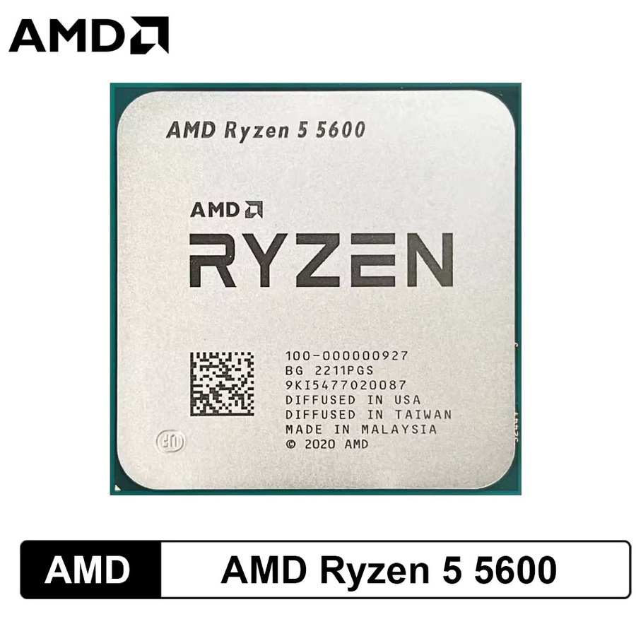 AMD Ryzen 5 5600 Desktop-Prozessor AM4 mit 6 Kernen und 12 Threads, bis zu 4,4 GHz und 32 MB Cache - Bild 1
