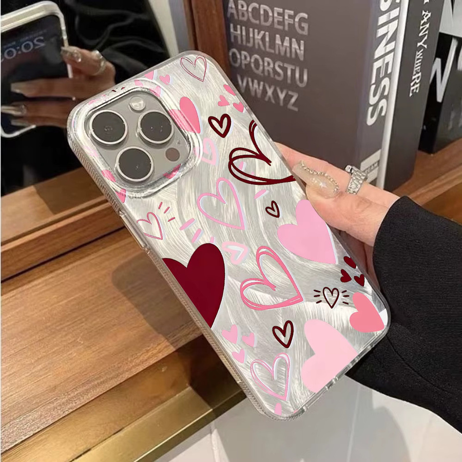 Stoßfeste iPhone Hülle in Rosa mit minimalistischem Herz-Design für iPhone 8 bis iPhone 17 Pro Max - Bild 4