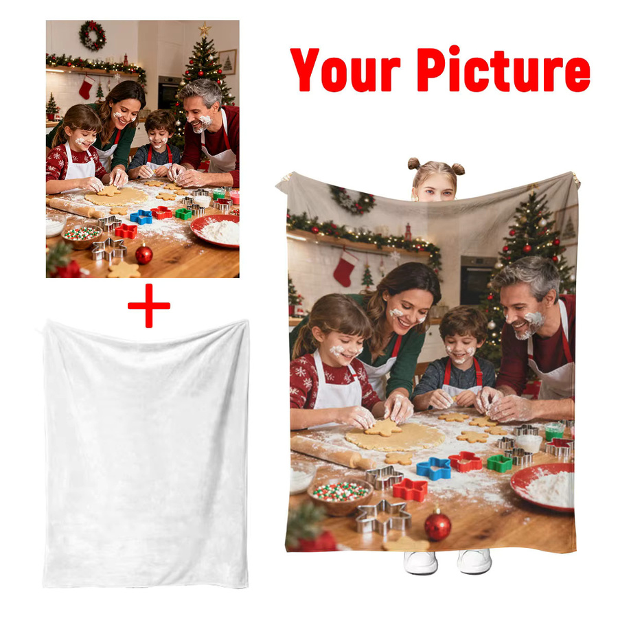 Personalisierte Weihnachtsdecke To Witness Love and Give to Your Loved One von SRH, Flanell, Mehrfarbig - Bild 2