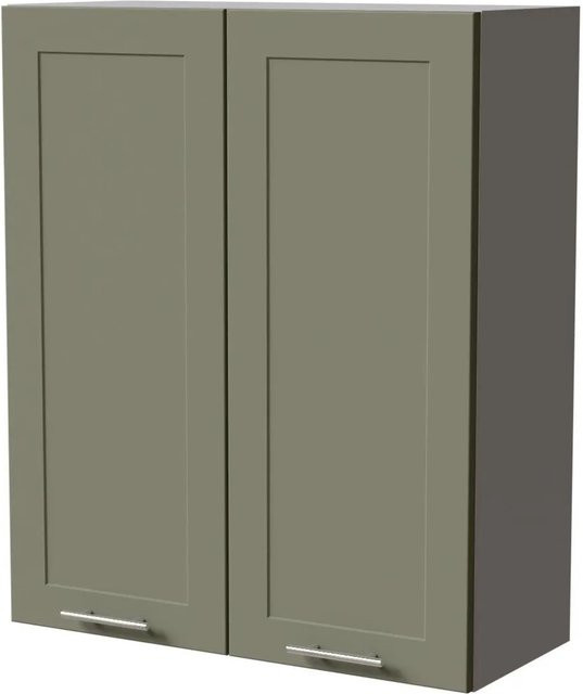 Feldmann-Wohnen Hängeschrank Oslo W4 in Grau und Reed Green Matt, B/T/H: 80 x 32,5 x 96 cm - Bild 1