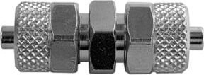 Riegler Gerader Verbinder value line aus vernickeltem Messing für Schlauch 10/8, Silber - Bild 1