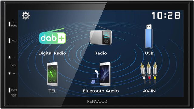 Kenwood DMX129DAB 2-DIN Autoradio mit Bluetooth und 6,8 Zoll Display in Schwarz und Weiß - Bild 1
