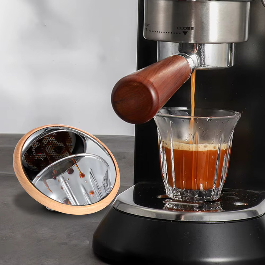 Dalinwell Espresso-Schuss Spiegel in Silber zur Beobachtung der Durchflussrate für bodenlose Siebträger - Bild 4