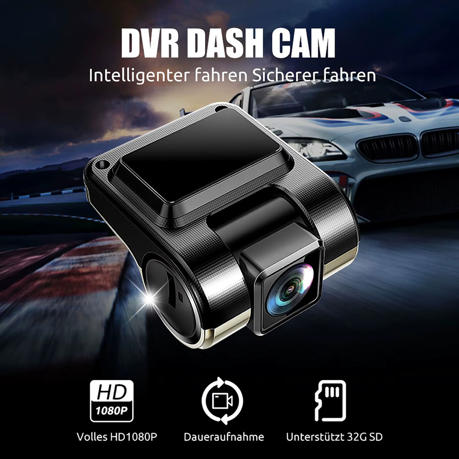 ESSGOO Dashcam mit Full HD 1080P Nachtsicht, 170 Grad Weitwinkel und G-Sensor, IP66 wasserdicht, inklusive 32G TF Karte - Bild 2