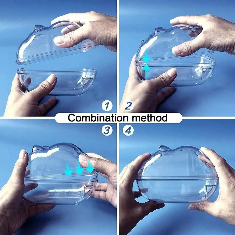 Yiran Furniture Transparente Hamster Badewanne aus Kunststoff für Sandbad und Maus Box in Transparent - Bild 4