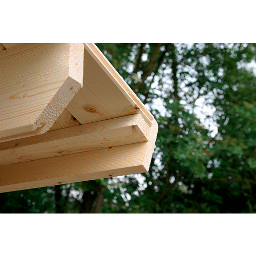 WOLFF FINNHAUS Gartenhaus Emma aus Holz in Beige, B/H/T: 246 x 234 x 200 cm - Bild 4