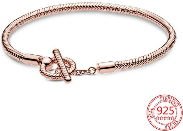 Wucifang Jewelry Armband, 925 Sterling Silber, Unendlich Geknotetes Herz, 16cm, Damen - Bild 1