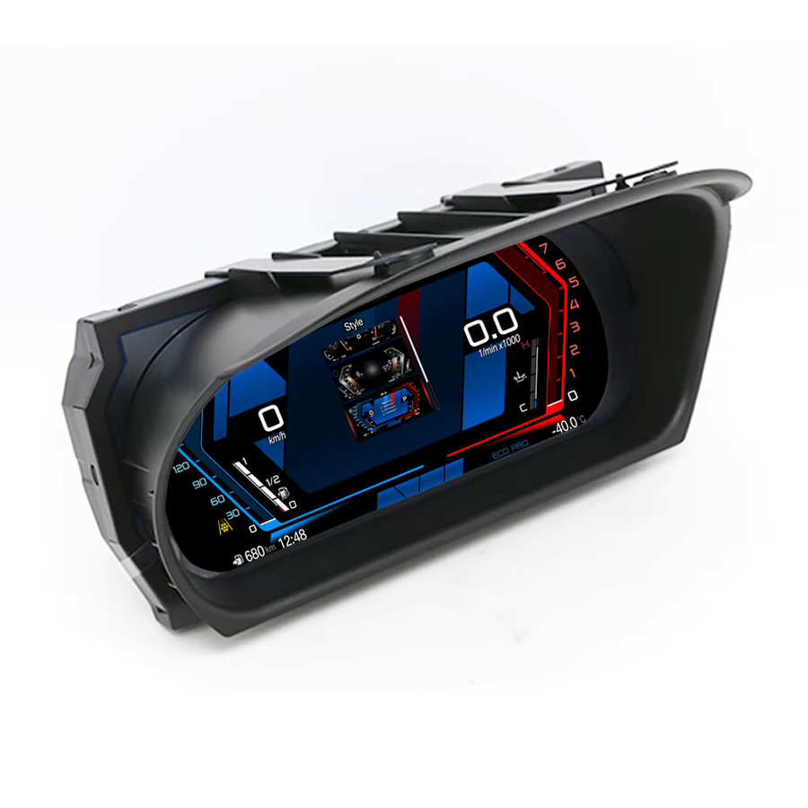 Digitaler Kombiinstrument-Tachometer mit CarPlay für BMW 3er E90 E91 E92 E93 (Baujahr 07–11), LCD-Armaturenbrett-Panel Cockpit in Schwarz - Bild 3
