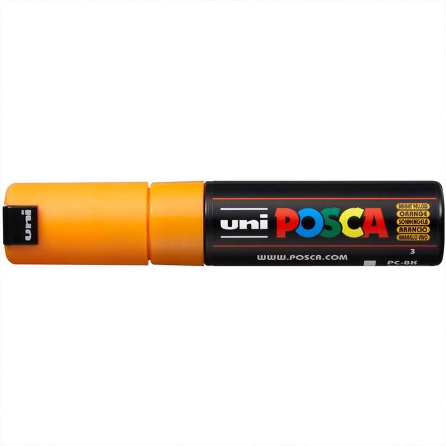uni POSCA-Marker PC-8K mit 8mm Keilspitze in Sonnengelb - Bild 1