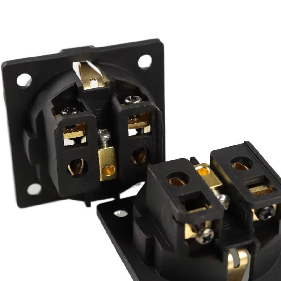 Furutech FI-E30 HIFI Schuko-Steckdose aus reinem Kupfer, vergoldet, Schwarz - Bild 3