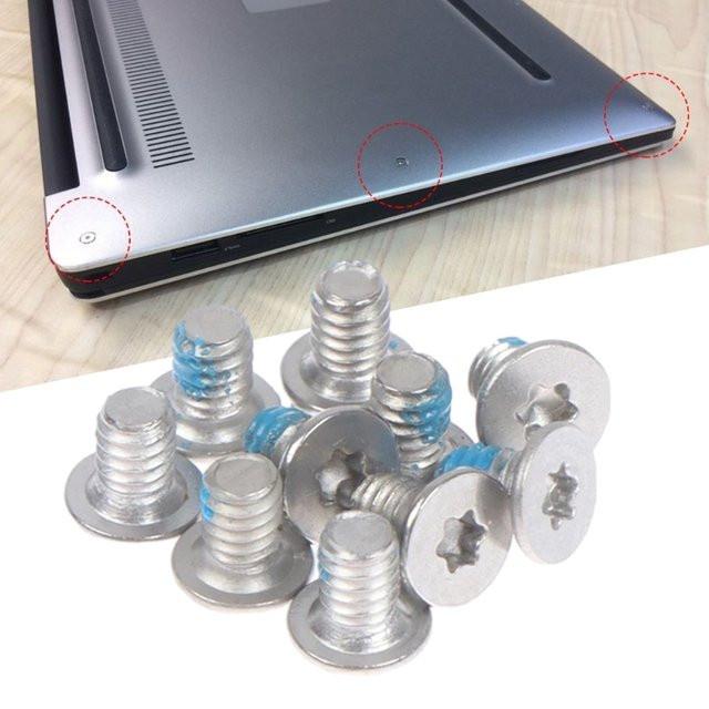 10 Stück Sechskant-Torx-Schrauben für Dell XPS 13 15 Laptop-Untergehäuse in Silber (P9JB) - Bild 1