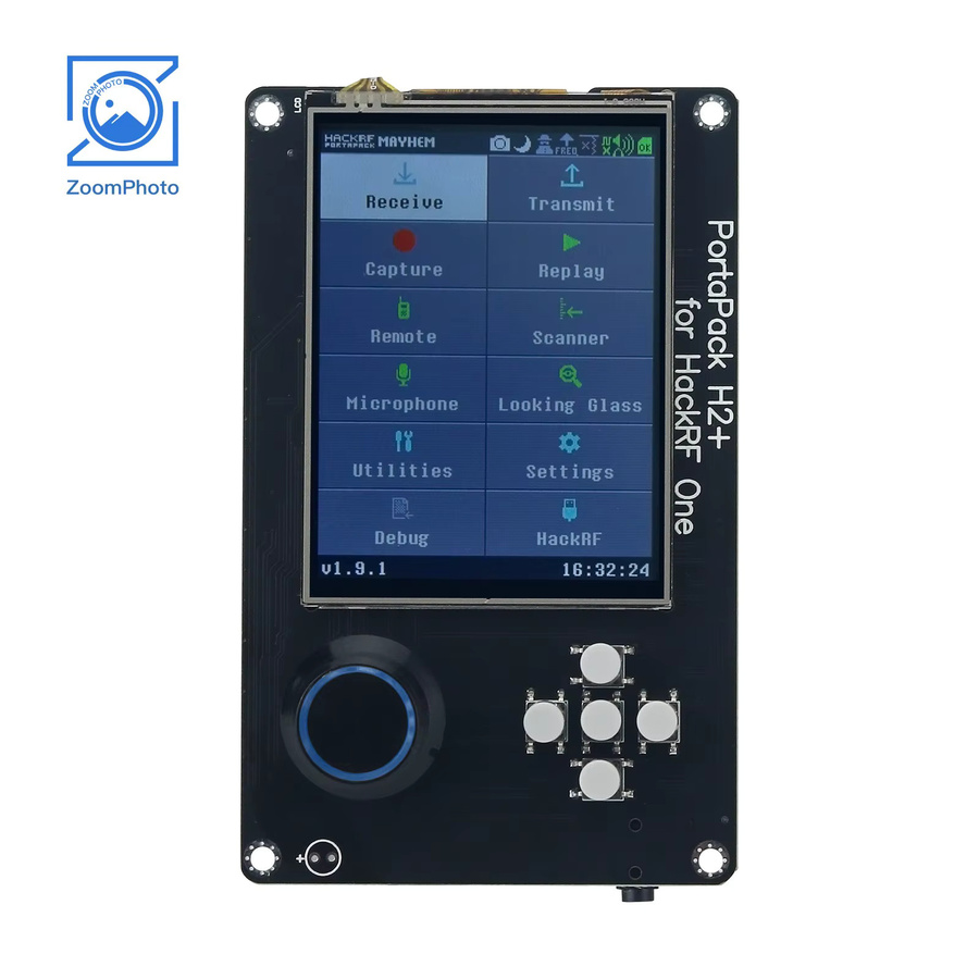 PortaPack H2 für HamGeek R9 Radiofrequenz One SDR mit 0,5 ppm TCXO, 1500 mAh Akku und 3,2 Zoll LCD-Touch-Display in Schwarz - Bild 3