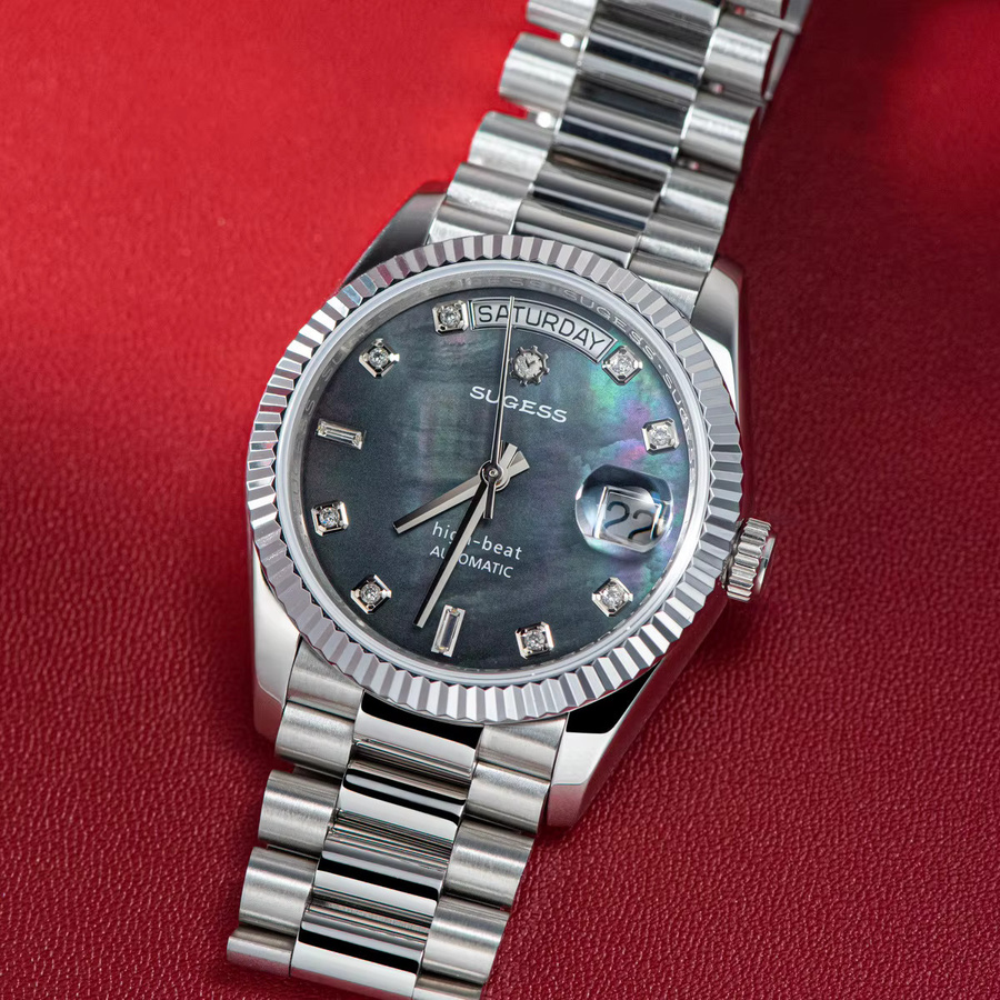 Sugess Armbanduhr Automatik, Edelstahl, 36 mm, Herren, Blau - Bild 4
