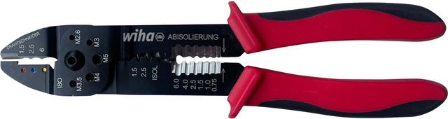 Wiha Crimpzange 5-in-1 Funktion in Rot und Schwarz, Länge: 200 mm - Bild 1