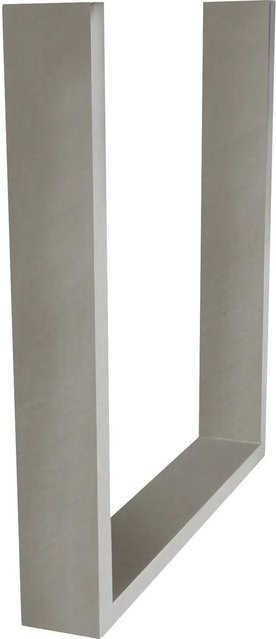 Simausrom Bankkufe Regular Slim in Edelstahl Gebürstet, Farbe: Silber, Höhe: 41,2 cm - Bild 1