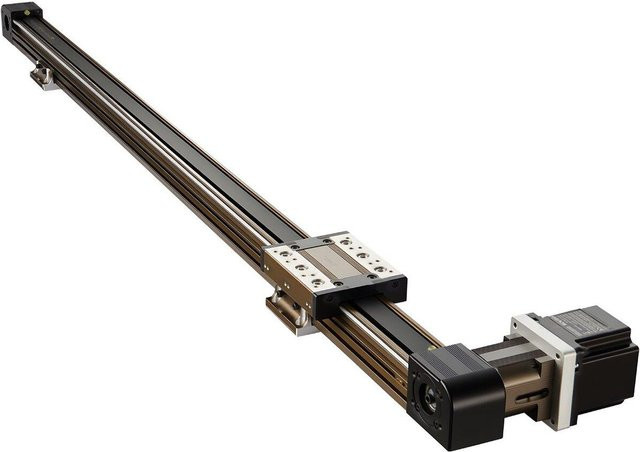 Buying Solutions, MB Lineare Führungsschiene mit Riemenantrieb und Nema34 Schrittmotor, CNC Linearmotion-Stufenaktuator in Silber, Verfahrweg: 1300 mm - Bild 1