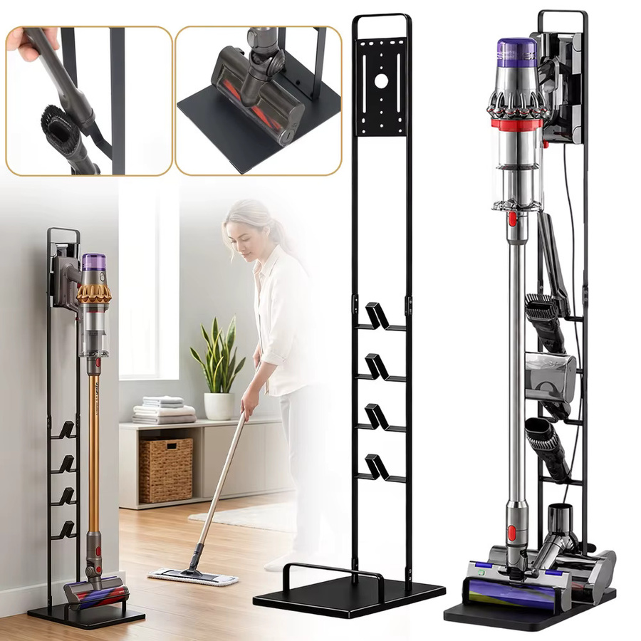 Freistehender Stahlständer für Dyson Staubsauger in Schwarz, Höhe: 127 cm - Bild 8