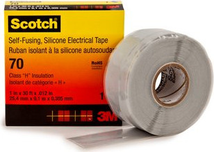 3M Scotch 70 Silikon Isolierband, Farbe: Grau, Breite: 25 mm, Länge: 9 m - Bild 1