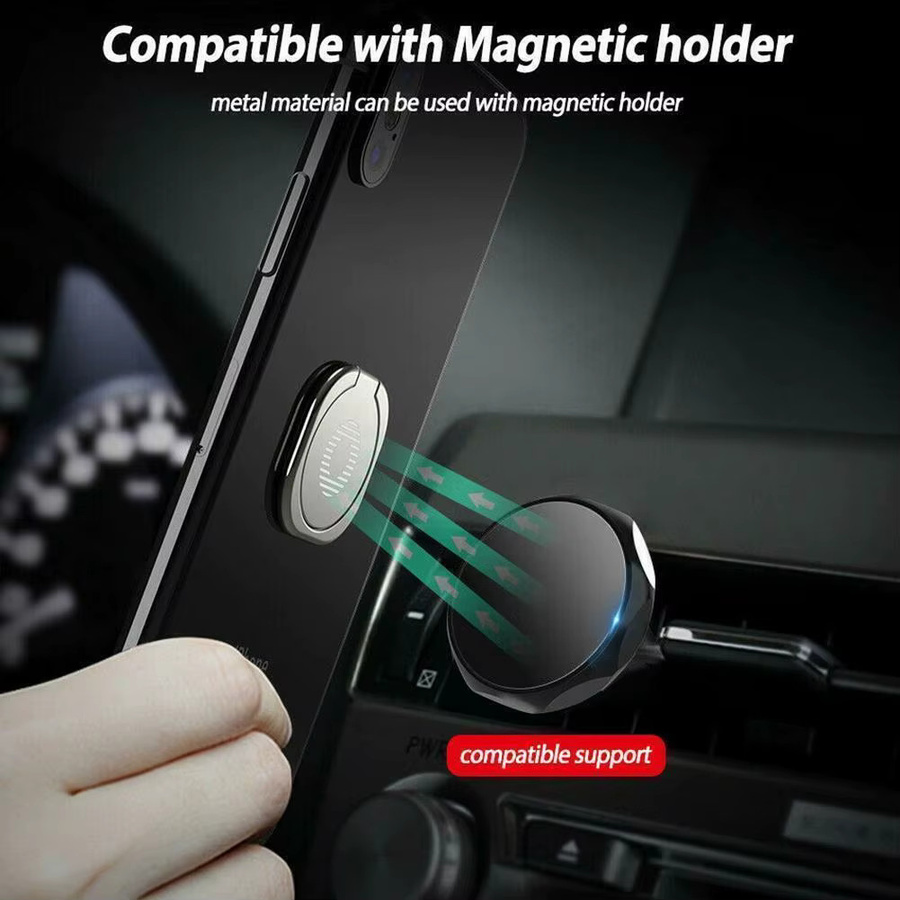 4er-Set QGhappy Handy-Fingerringhalter für iPhone 17 16 15 in Silber, Metallring-Aufkleber mit 360 Grad Rotationsständer und Klapphalterung für Desktop-Nutzung - Bild 3