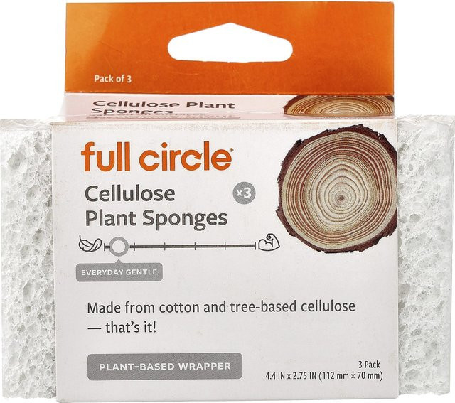 Full Circle Gemüsezelluloseschwamm 3er-Pack grau - Bild 1