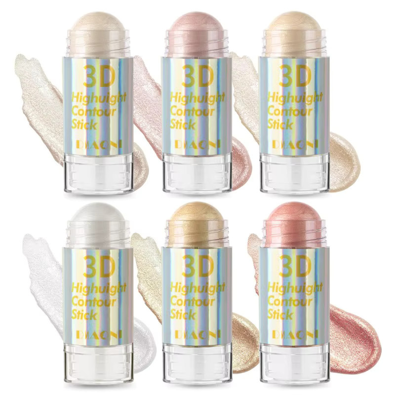 Highlighter Stick, 6 Farben, Schimmernd, Creme, Unisex - Bild 5
