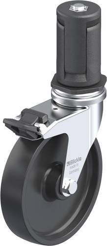 Blickle Lenkrolle LRA-POA 102G-FI-ER05 mit Feststeller, Rad-Durchmesser: 10 cm, Tragfähigkeit: 70 kg, schwarz-grau - Bild 1