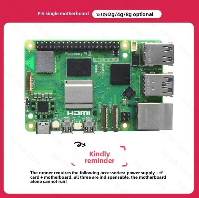 Raspberry Pi 5 16GB RAM KI-Kit für Python-Programmierung mit Solid-State-Laufwerk in Grün - Bild 1