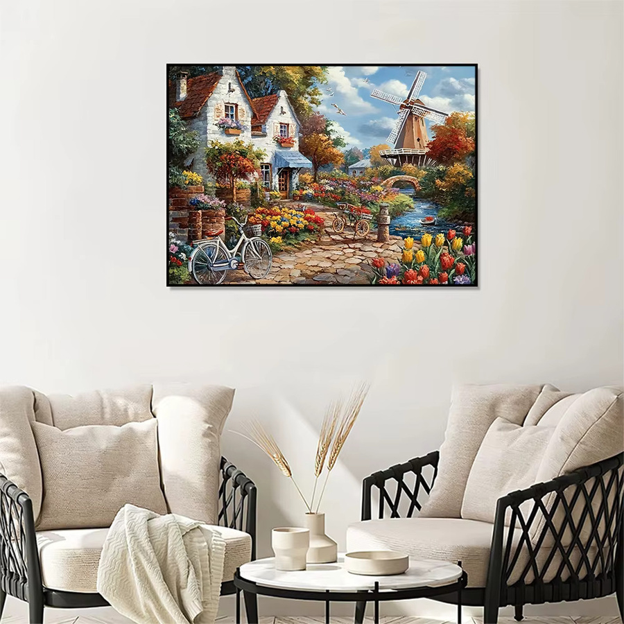 Evershine 5D Diamant-Mosaik Landschaft Stickerei als vollquadratisches Gemälde in Multicolour, B/H: 30 x 30 cm - Bild 3