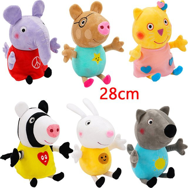 E-STRONG Peppa Pig Forever Friends Plüschtier, 28 cm, Bunt - Bild 1